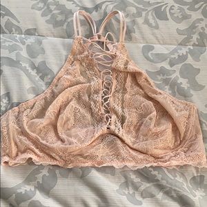 Black push-up bra, blush bralette